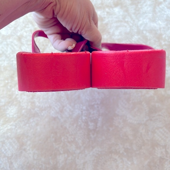 Brand New So Pink Glitter Thong Sandals Platform Flip Flop Ombre Sparkly Rainbow - Picture 10 of 16